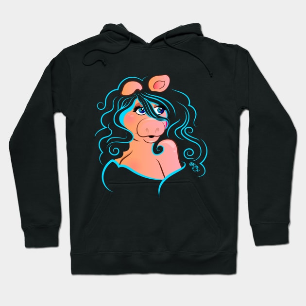 Electric Diva - Blue Hoodie by Toni Tees